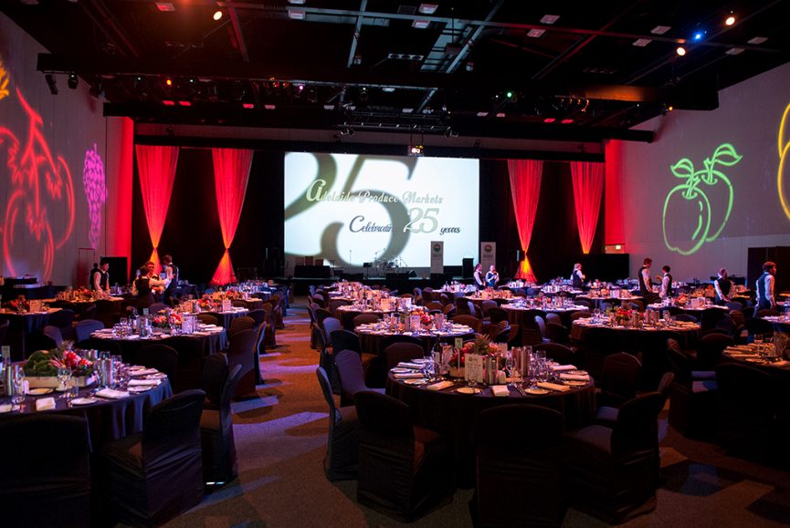 Corporate Event Photography event, photography, night, room, setup, table setting, decor, photographer, corporate, Adelaide, South Australia, produce markets, convention centre